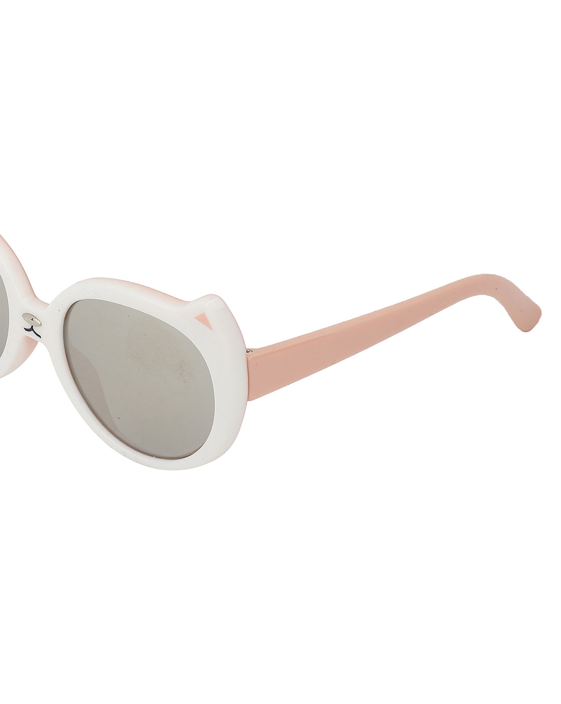 Carlton London Grey Lens &amp; White Cateye Sunglasses For Girl