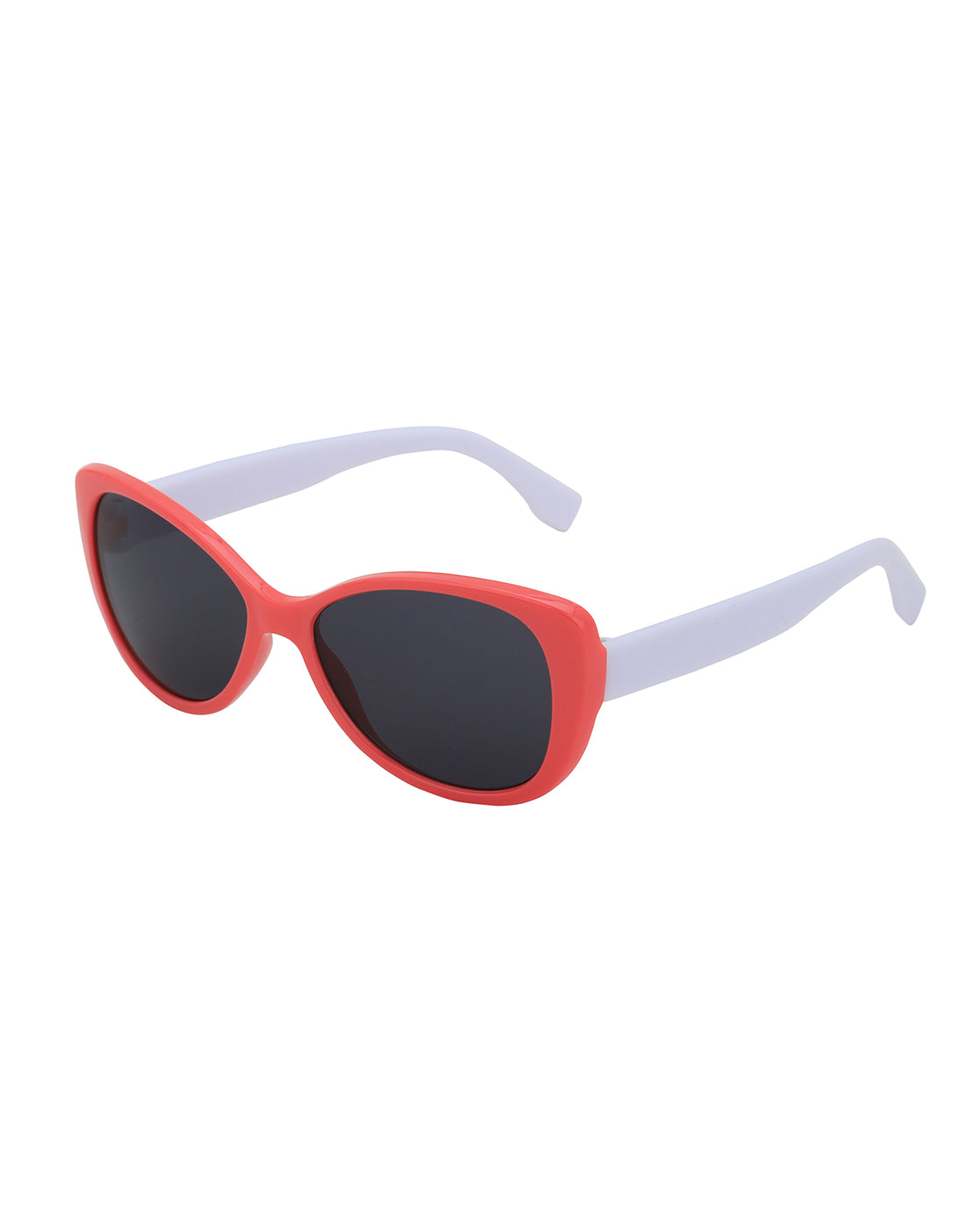 Pink &amp; White Toned UV Protected Lens Butterfly Sunglass for girl