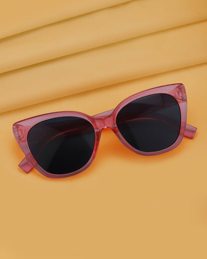 Red Toned UV Protected Lens Cat Eye Sunglass for girl
