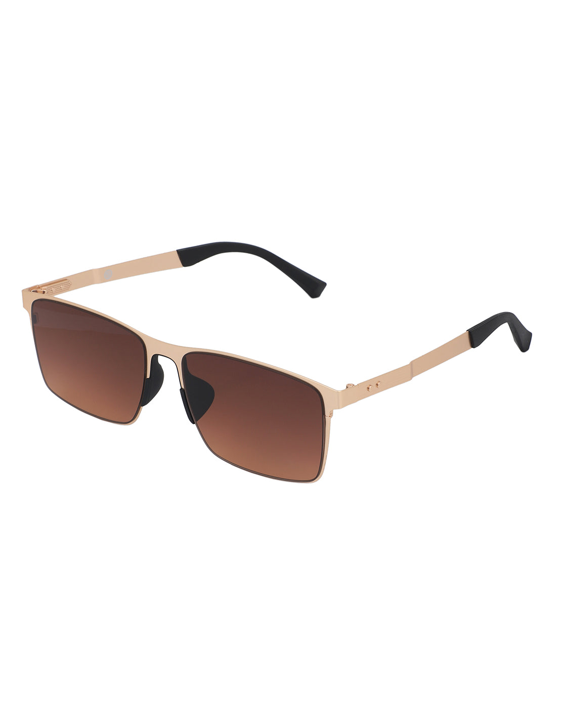 Premium Rose Gold with Brown &amp; Polarised Lens Square Sunglass for Unisex