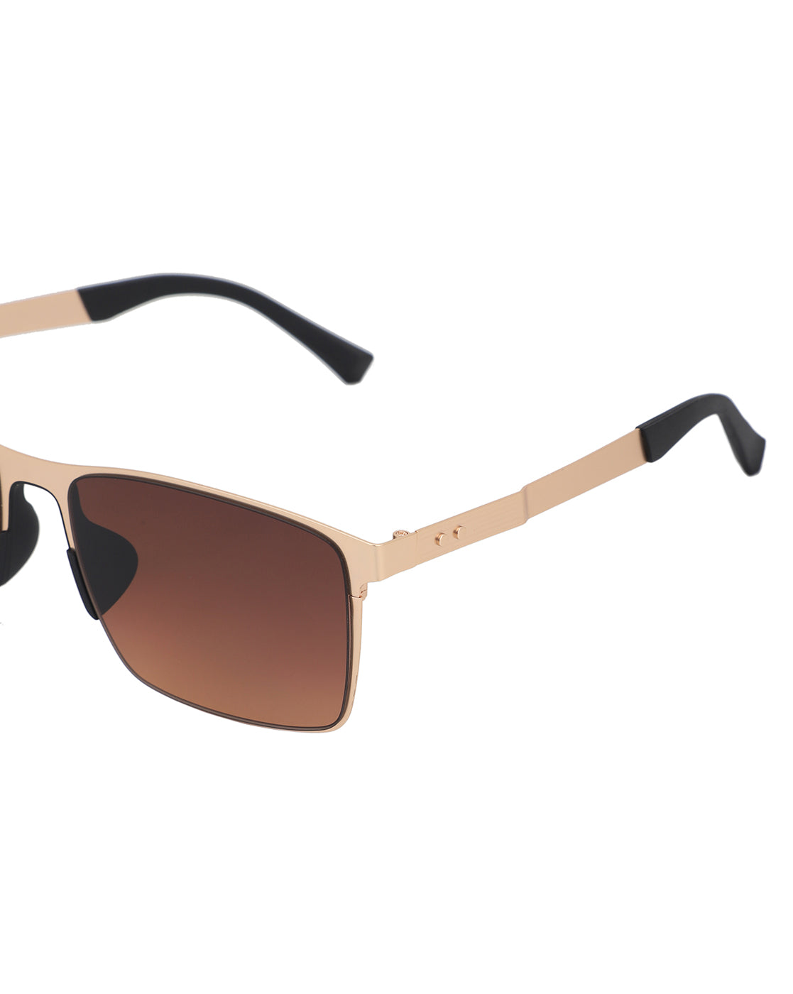 Premium Rose Gold with Brown &amp; Polarised Lens Square Sunglass for Unisex