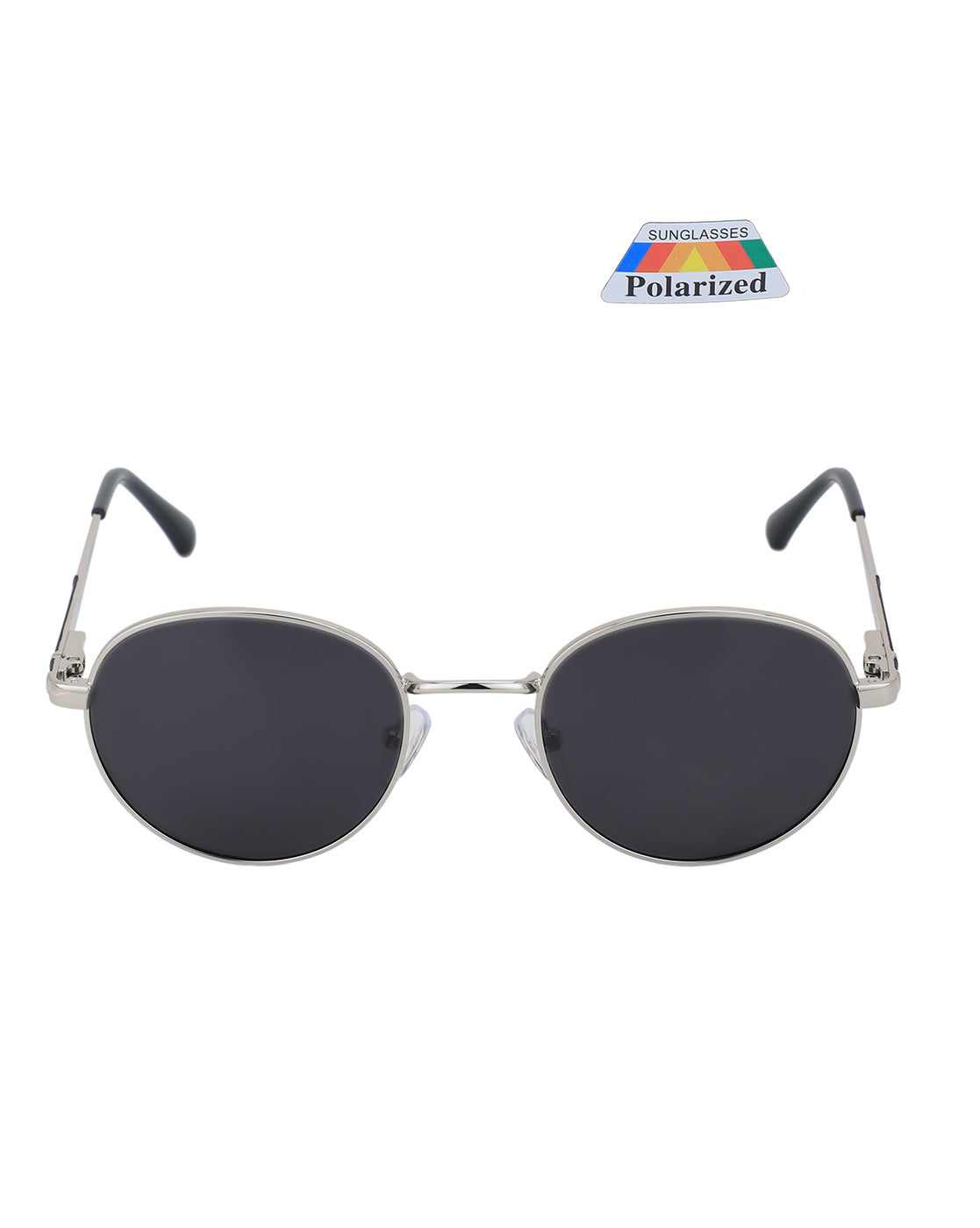 Premium Silver with Black Toned &amp; Polarised Lens Oval Sunglass for unisex