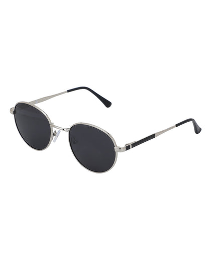 Premium Silver with Black Toned &amp; Polarised Lens Oval Sunglass for unisex
