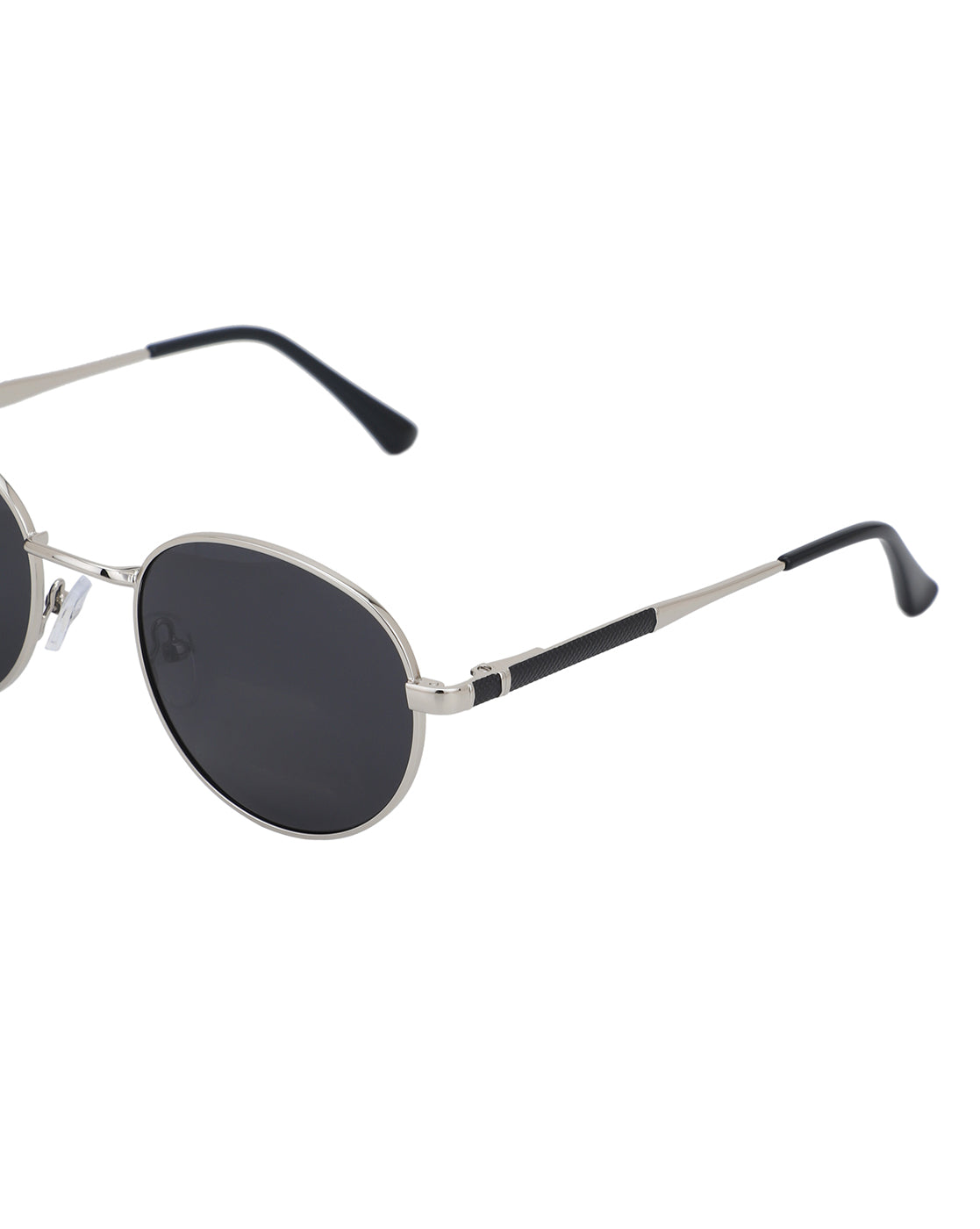 Premium Silver with Black Toned &amp; Polarised Lens Oval Sunglass for unisex