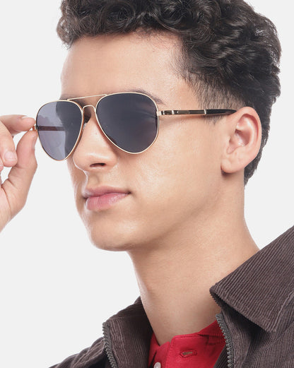 Premium Gold with Black Toned &amp; Polarised Lens Aviator Sunglass for men