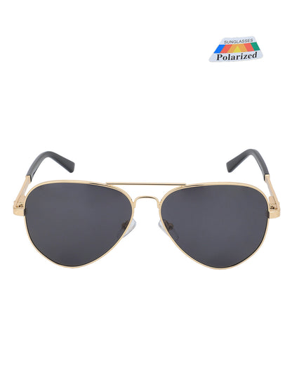 Premium Gold with Black Toned &amp; Polarised Lens Aviator Sunglass for men