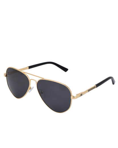 Premium Gold with Black Toned &amp; Polarised Lens Aviator Sunglass for men