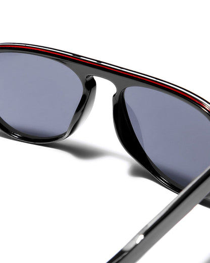 Black Toned with Polycarbonate UV Protected Lens Oval Sunglass for men