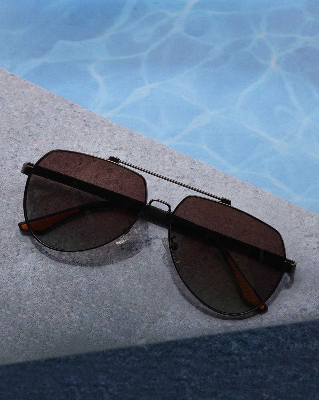 Brown Toned with Polarised Lens Aviator Sunglass for mens