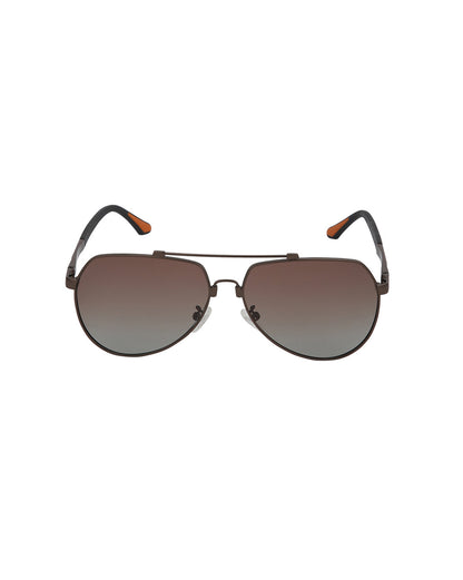 Brown Toned with Polarised Lens Aviator Sunglass for mens