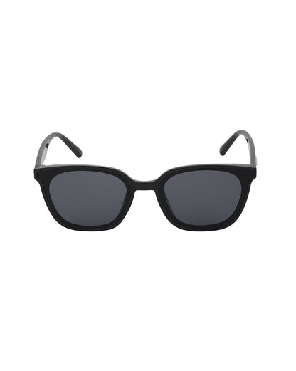 Black Toned with Black UV Protected Lens Rectangle Sunglass for unisex