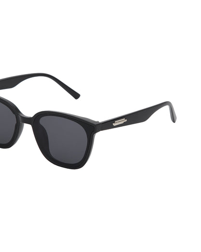 Black Toned with Black UV Protected Lens Rectangle Sunglass for unisex