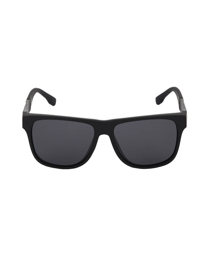 Black with Metallic Toned and Black Polarised Lens Wayfarer Sunglass for men