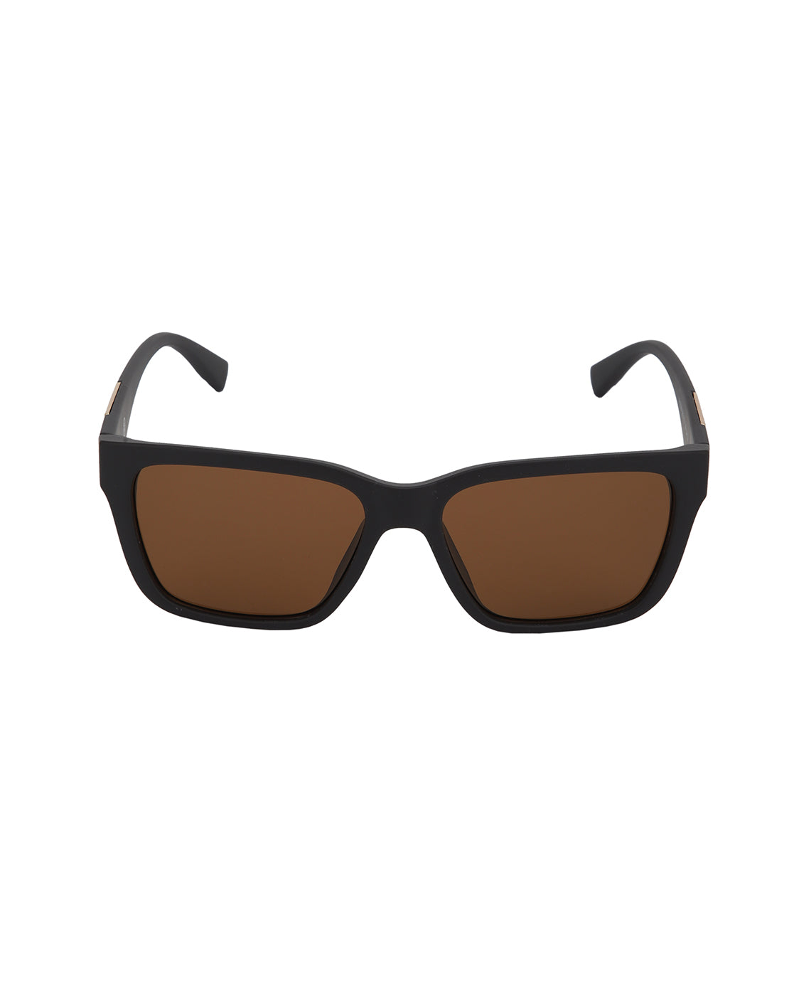 Brown with Gold Toned Brown Polarised Lens Wayfarer Sunglass for men