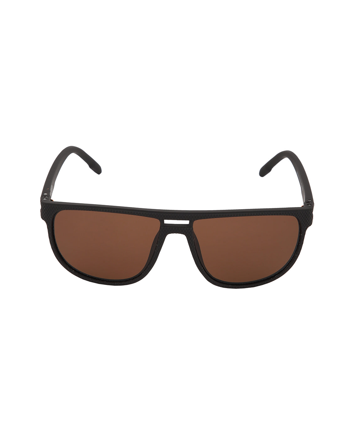 Brown with Orange Toned Brown Polarised Lens Wayfarer Sunglass for men
