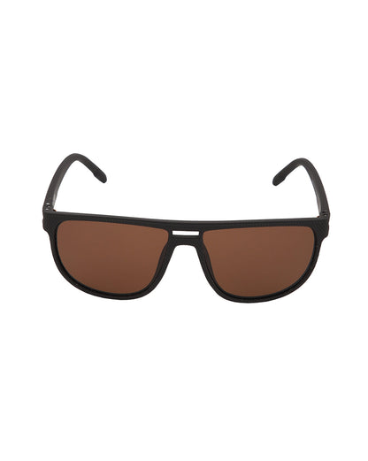 Brown with Orange Toned Brown Polarised Lens Wayfarer Sunglass for men