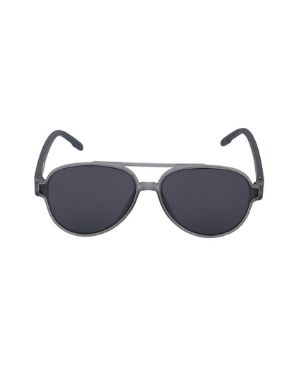 Grey Toned with Blue Polarised Lens Aviator Sunglass for men