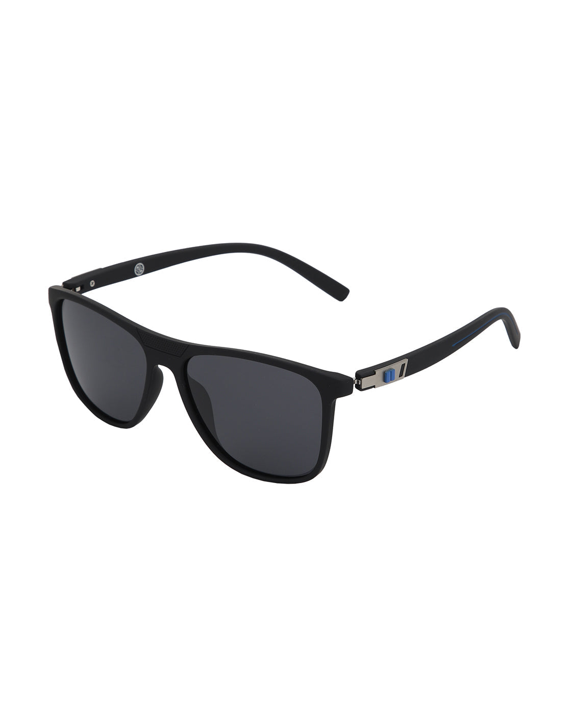 Black with Blue Toned and Blue Polarised Lens Wayfarer Sunglass for men