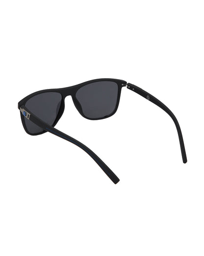 Black with Blue Toned and Blue Polarised Lens Wayfarer Sunglass for men