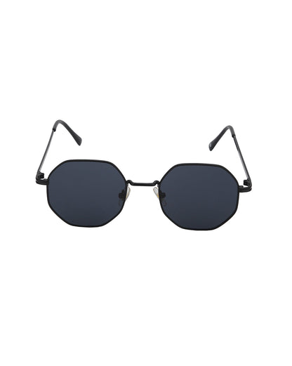 Black Toned with UV Protected Lens Rectangle Sunglass for unisex