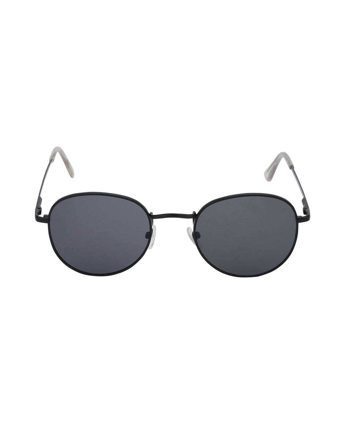 Black Toned with UV Protected Lens Oval Sunglass for unisex
