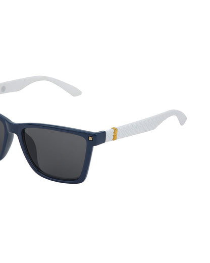 Blue with White Toned and UV Protected Lens Rectangle Sunglass for unisex