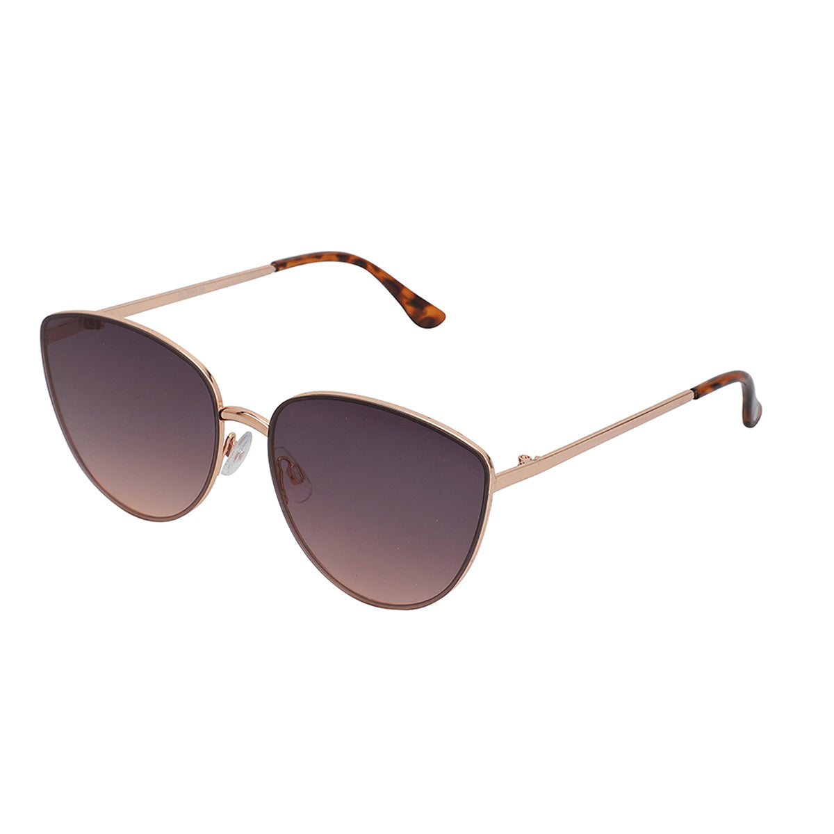 Carlton London Rose Gold &amp; Brown Toned Uv Protected Cateye Sunglasses For Women