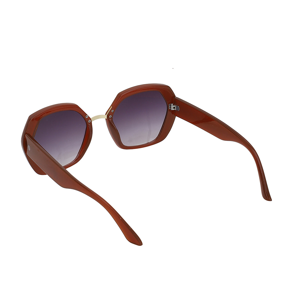 Carlton London Brown &amp; Gold Toned Uv Protected Oversized Sunglasses For Women