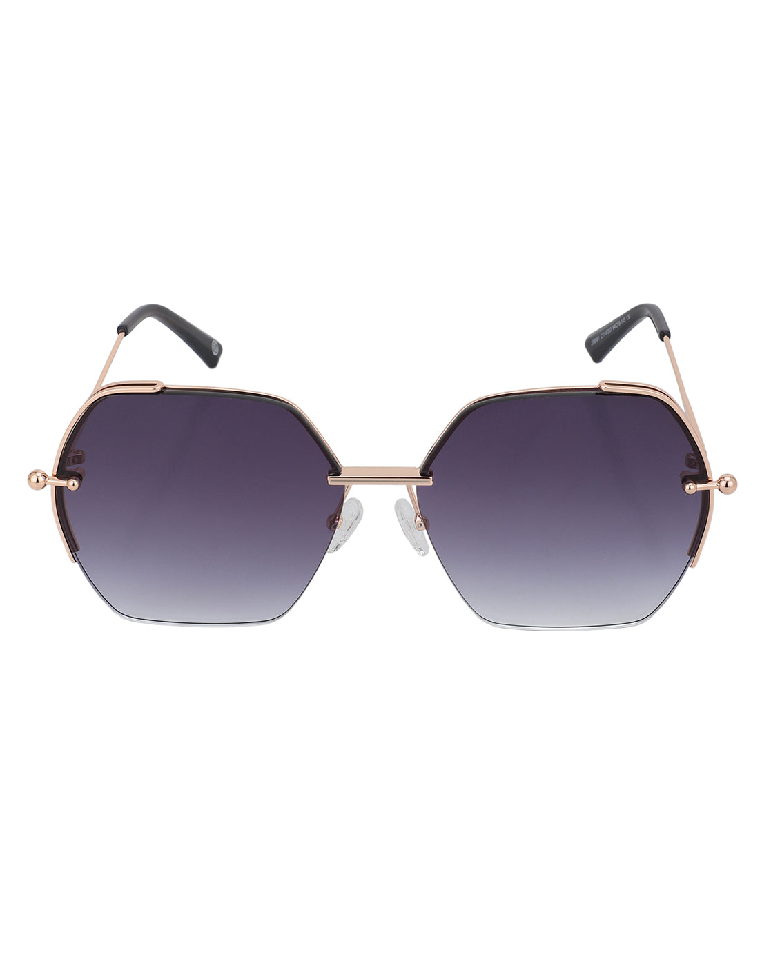 Premium Rose Gold with Brown Toned &amp; UV Protected Lens Oversized Sunglass for women