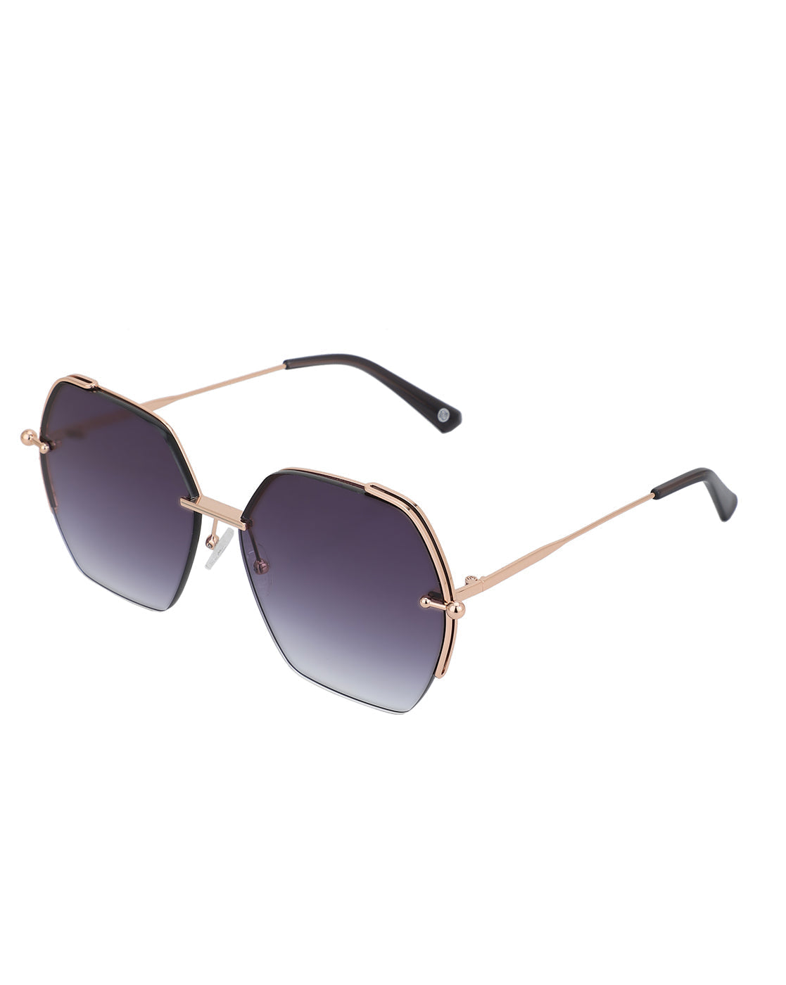 Premium Rose Gold with Brown Toned &amp; UV Protected Lens Oversized Sunglass for women