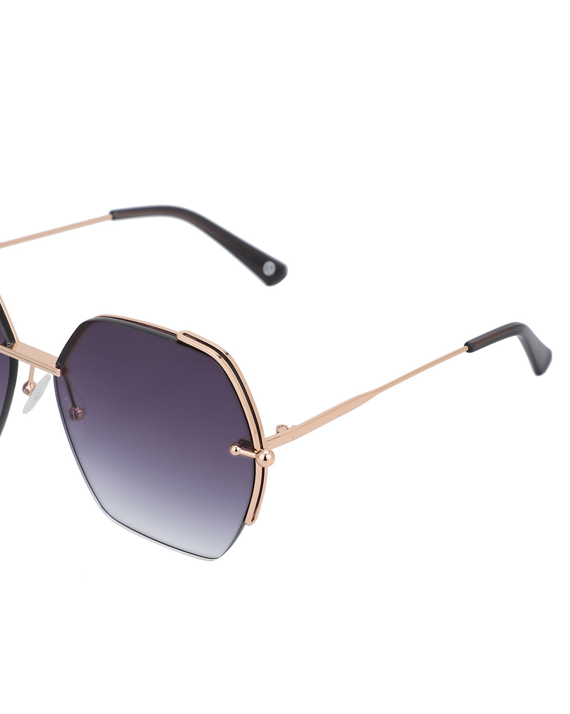 Premium Rose Gold with Brown Toned &amp; UV Protected Lens Oversized Sunglass for women