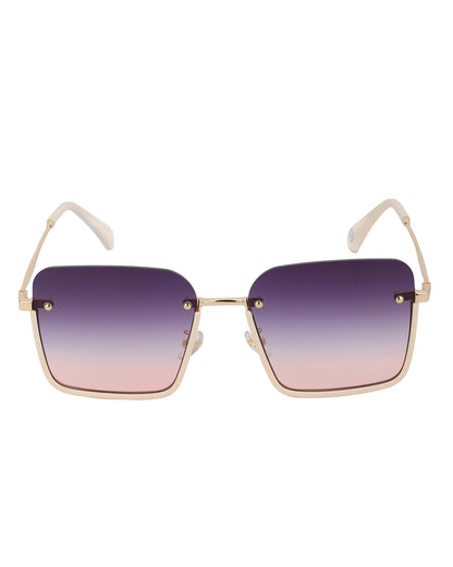 Premium Gold Toned &amp; UV Protected Lens Oversized Sunglass for women
