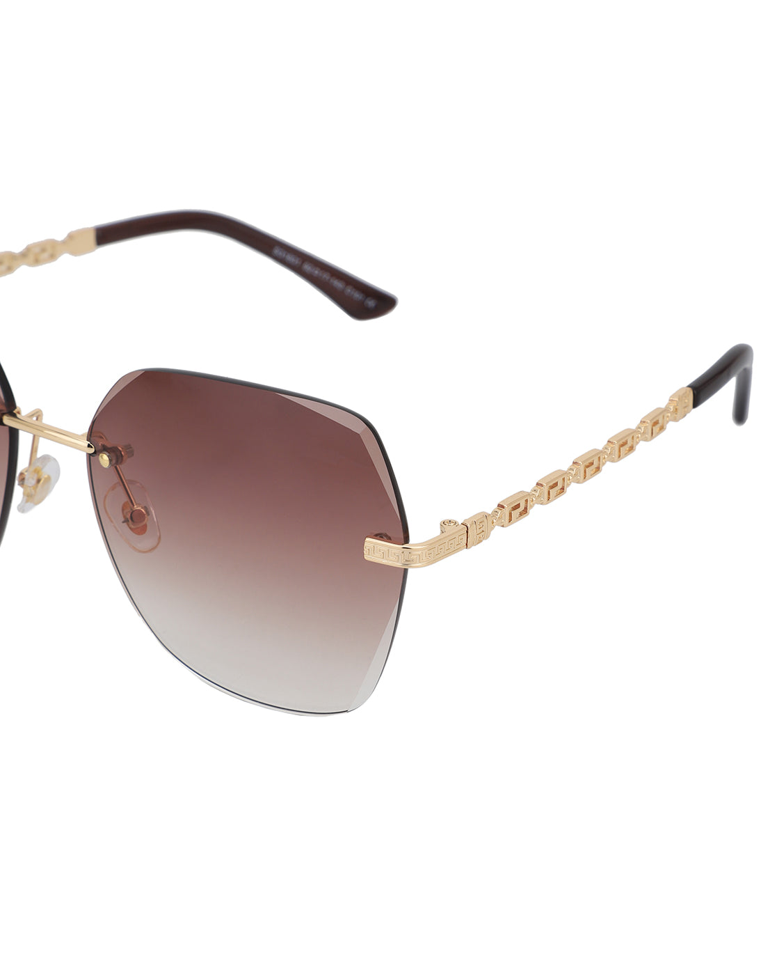Premium Gold with Brown Toned &amp; UV Protected Lens Oversized Sunglass for women