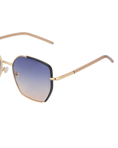 Premium Gold with Black Toned &amp; Polarised Lens Oversized Sunglass for Women