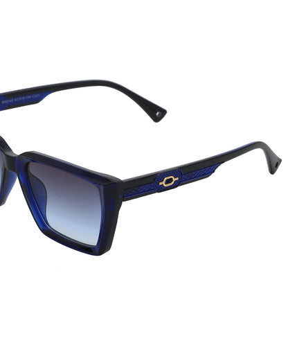 Blue Toned with UV Protected Rectangle Sunglass for women