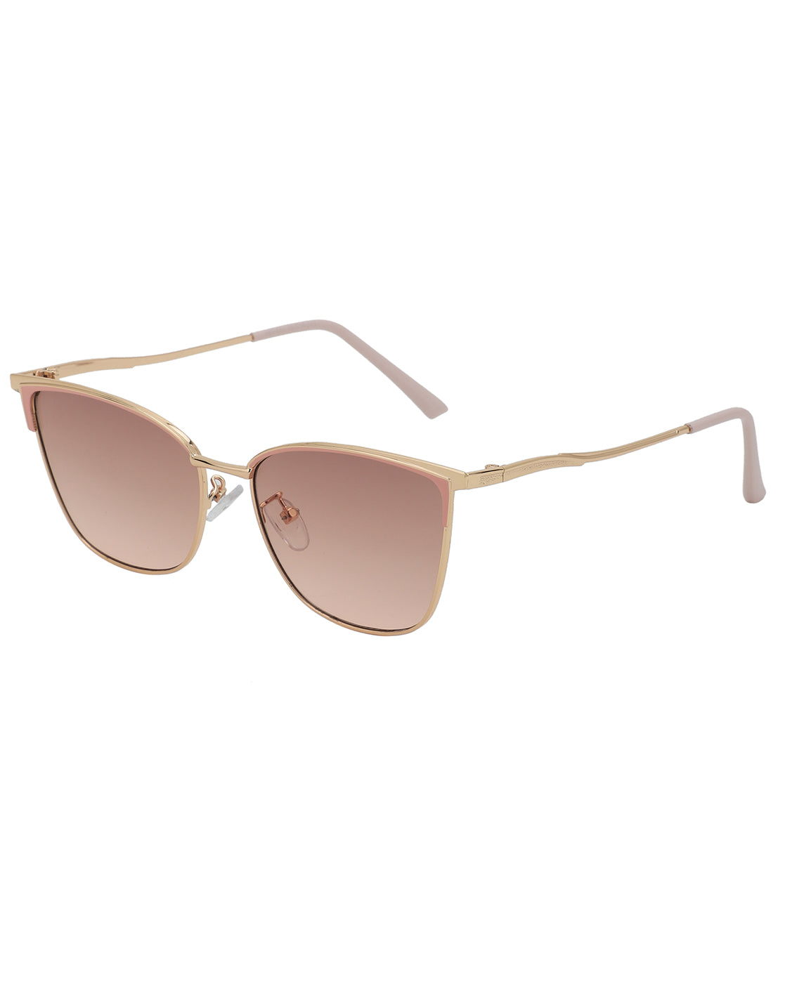 Gold &amp; Pink Toned with UV Protected Lens Cateye Sunglass for women