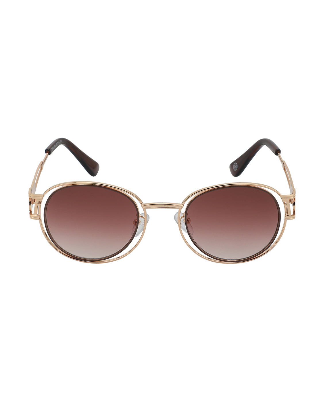 Rose Gold Toned with UV Protected Lens Oval Sunglass for women