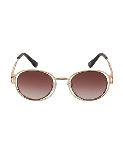 Rose Gold Toned with UV Protected Lens Oval Sunglass for women