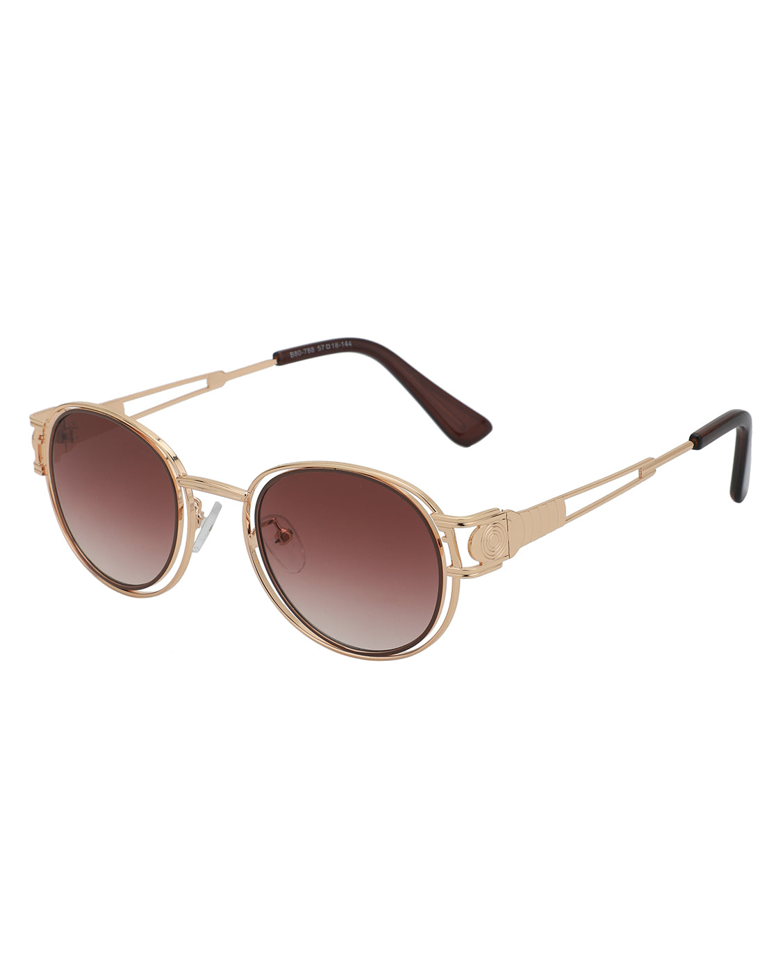 Rose Gold Toned with UV Protected Lens Oval Sunglass for women