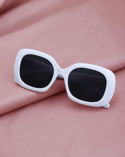 White Toned with UV Protected Lens Oversized women Sunglass