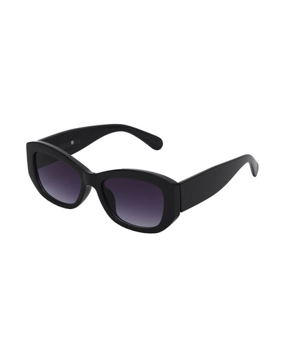 Black Toned with Blue Shade UV Protected Lens Butterfly Sunglass for womens