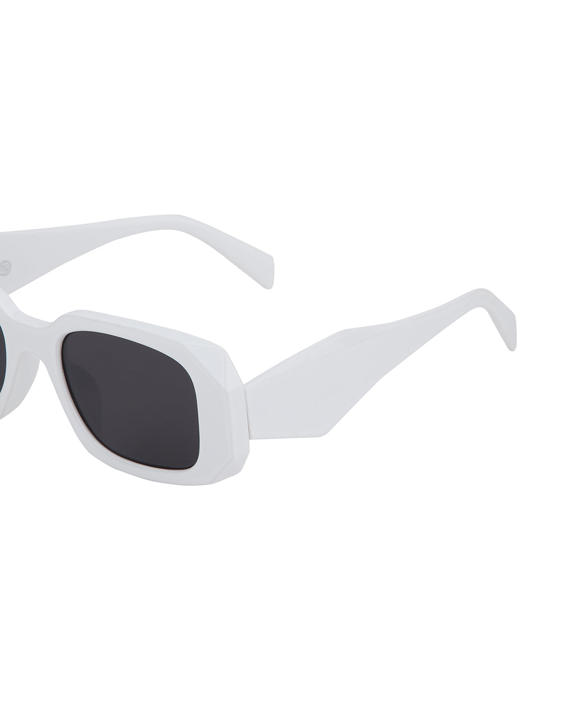 White Toned with Black UV Protected Lens Wayfarer Sunglass for womens