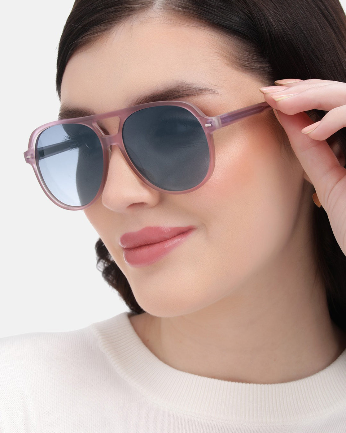 Brown Toned with Polarised Lens Aviator Sunglass for women