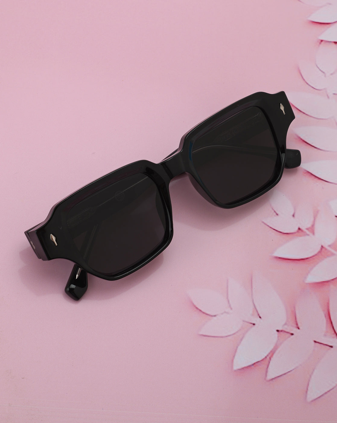 Black Toned with Blue Polarised Lens Wayfarer Sunglass for women