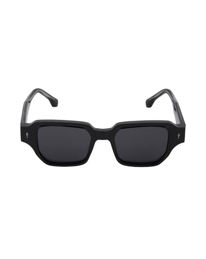 Black Toned with Blue Polarised Lens Wayfarer Sunglass for women
