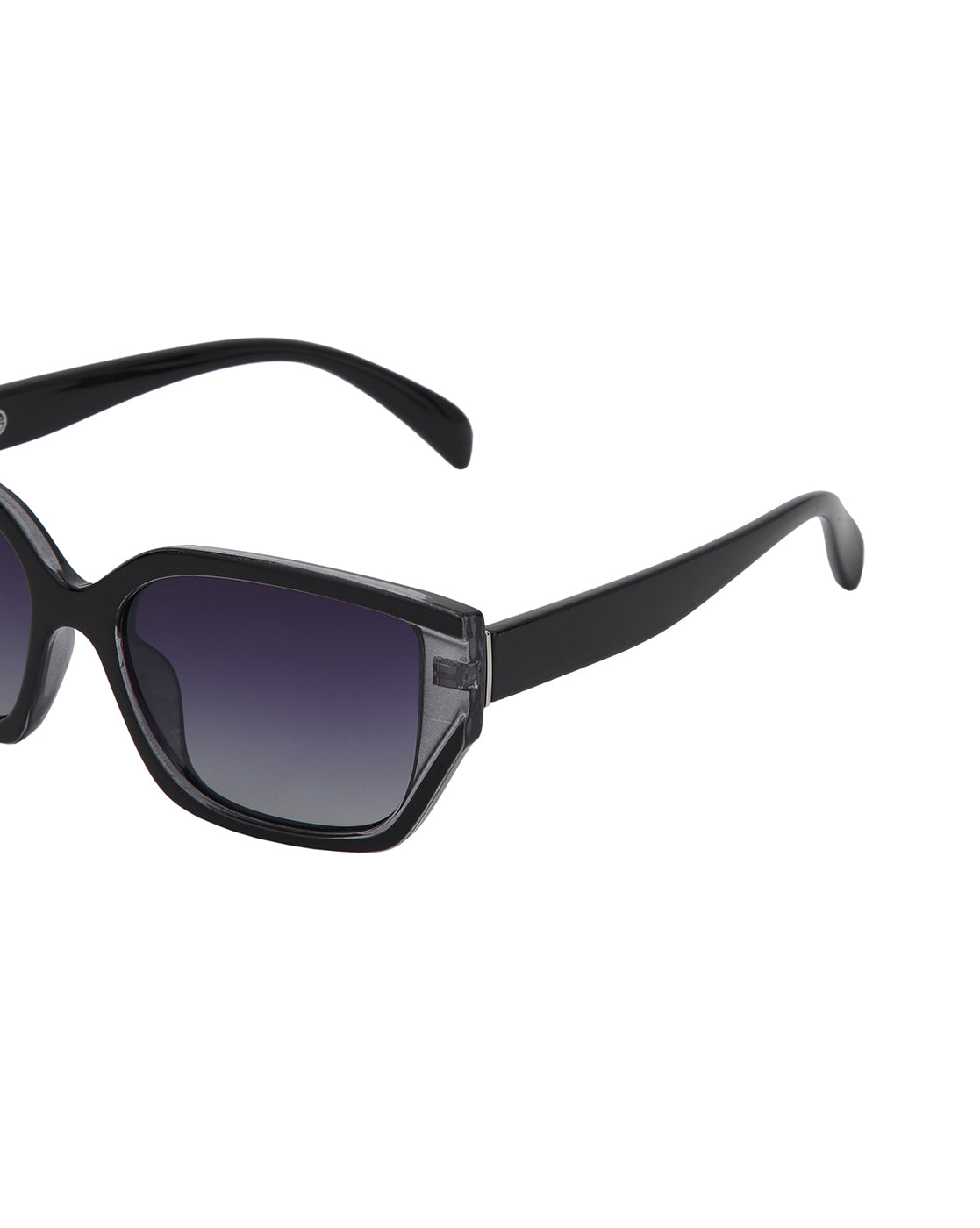 Black Toned with Blue Polarised Lens Oversized Sunglass for women