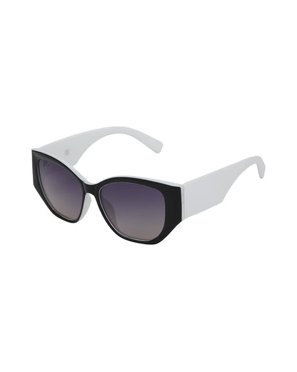 Black and White Toned with Polarised Lens Oversized Sunglass for women