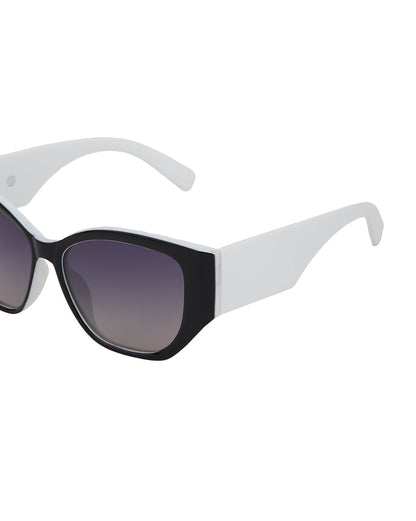 Black and White Toned with Polarised Lens Oversized Sunglass for women
