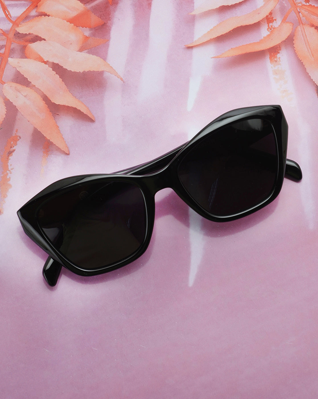 Black Toned with Blue Polarised Lens Butterfly Sunglass for women