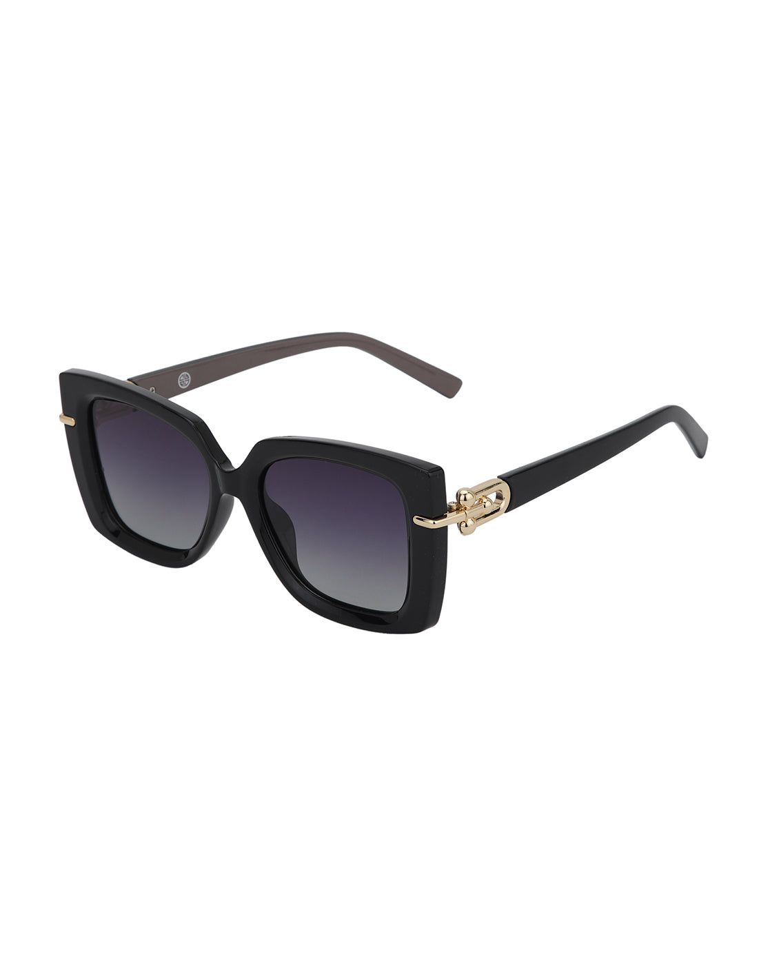 Black and Gold Toned with Polarised Lens Oversized Sunglass for women